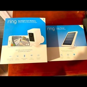 Ring Spotlight Camera and Solar Panel